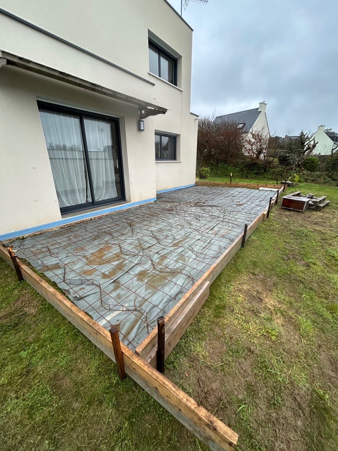 Ferraillage dalle terrasse — RIO Construction